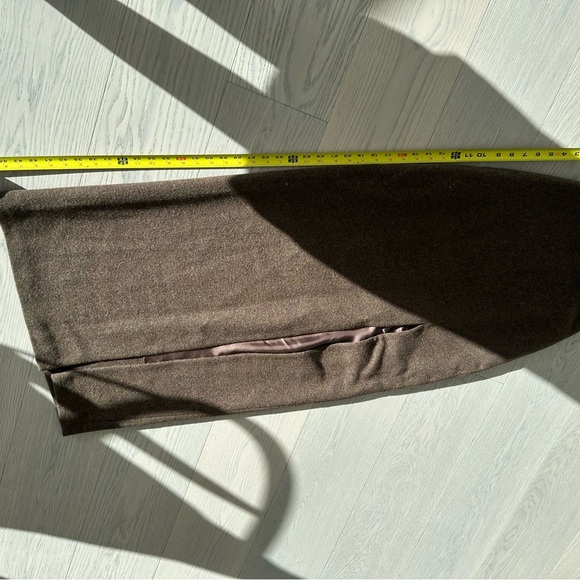 Miu Miu Brown Wool Maxi Skirt Slit - Picture 6 of 10